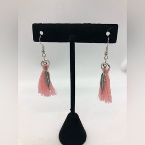 String/Feather Earrings